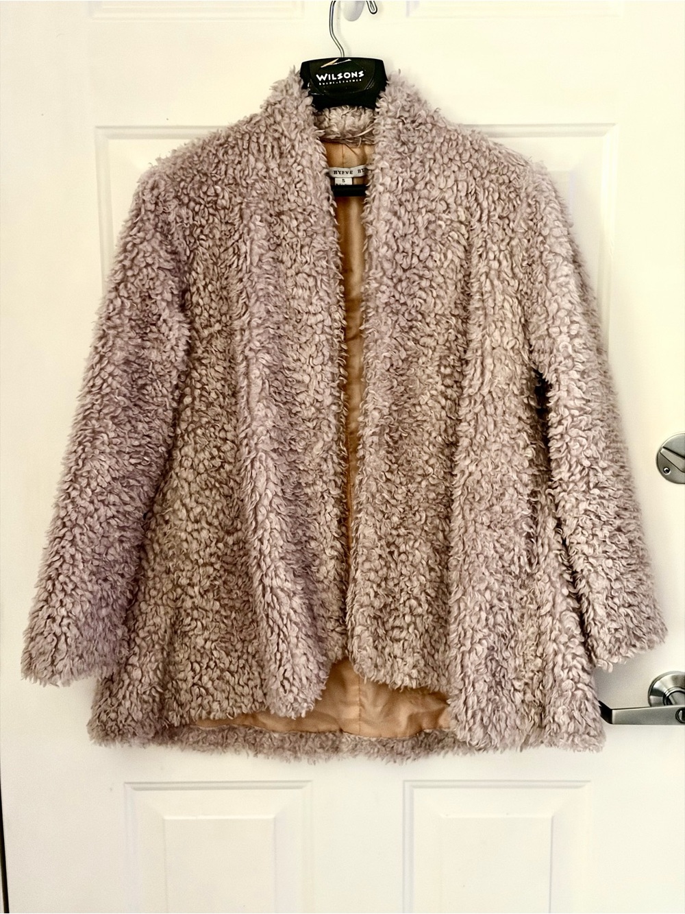 HYFVE Taupe Teddy Jacket New without tags.